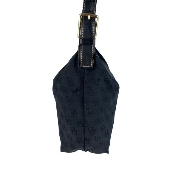 Dooney & Bourke Signature Logo Canvas Shoulder Bag Purse - Picture 3 of 10